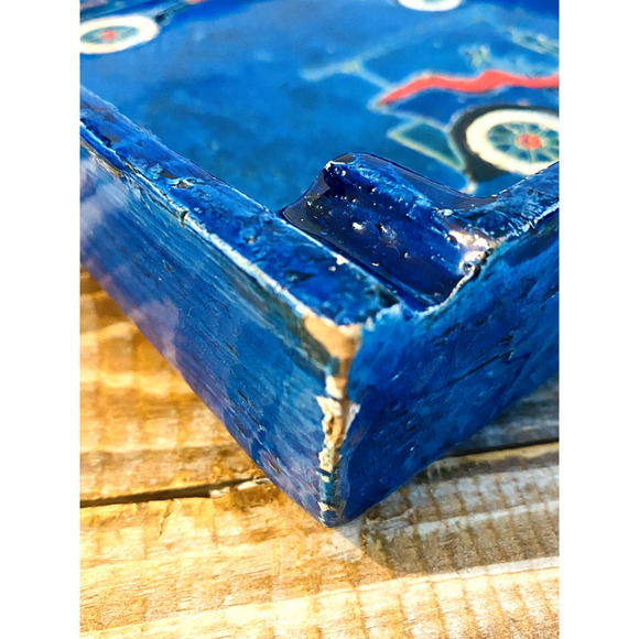 Vintage Mid Century Aldo Londi Bitossi Antique Car Ashtray 9.75" x 9.5" - Picture 8 of 16